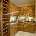 Picture 7 custom cabinets and custom wine rack.